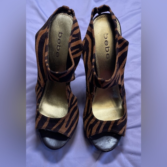 Bebe Platform Stilettos Slip-on Sandals Size 8 - Picture 2 of 16